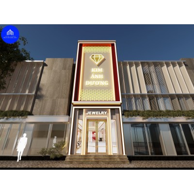 Thiết kế tiệm vàng Kim Ánh Dương 60m2 tại Bình Dương